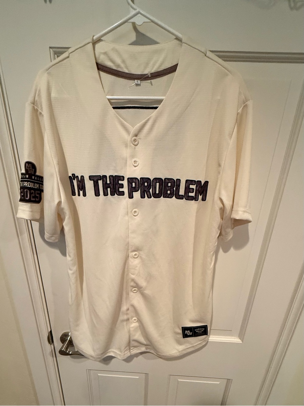 Morgan Wallen 2025 I'm the Problem' Tour Baseball Jersey Large Official Merch